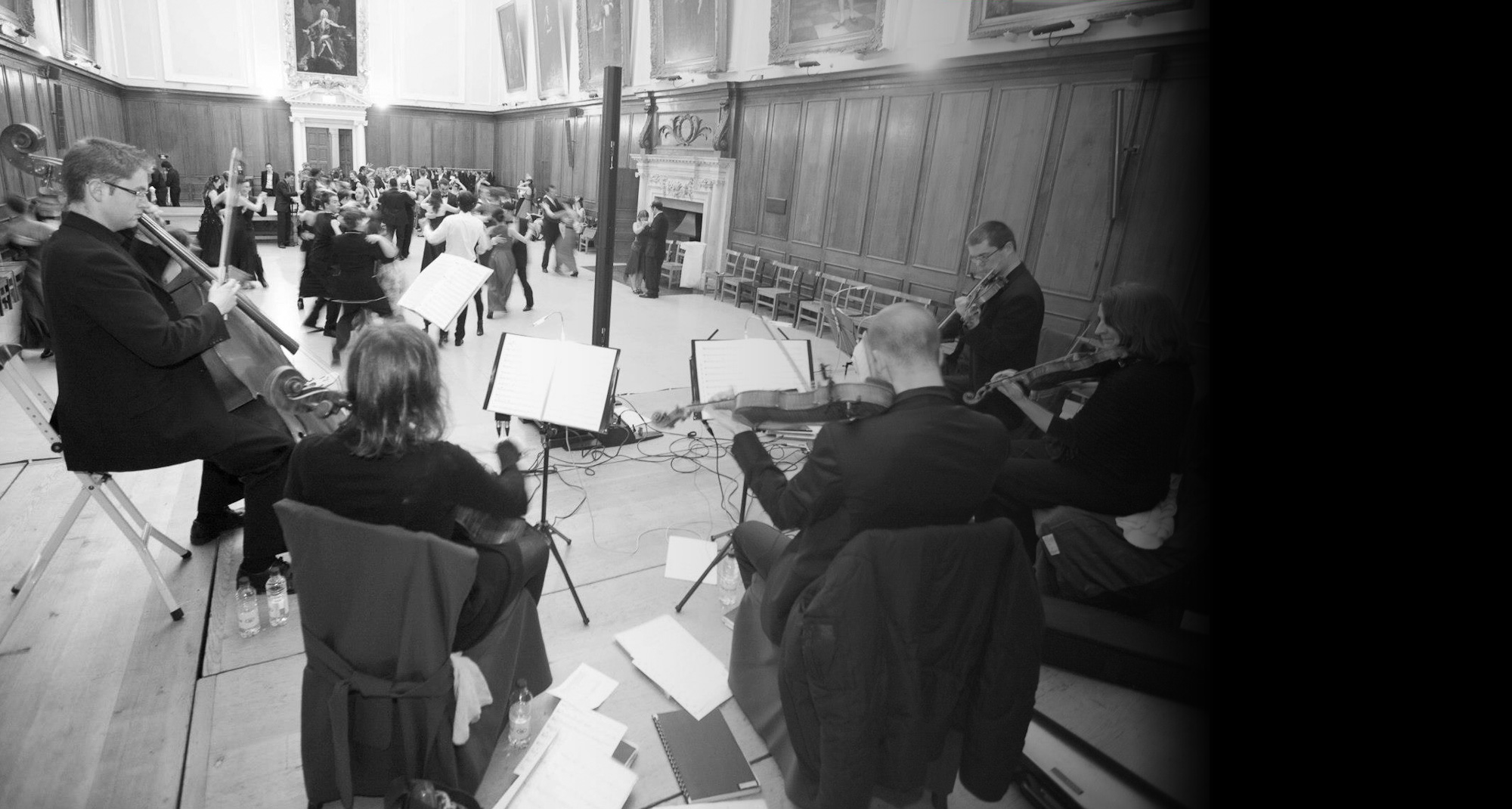 Dublin string player from the Bohemian Strings performing at a private social gathering