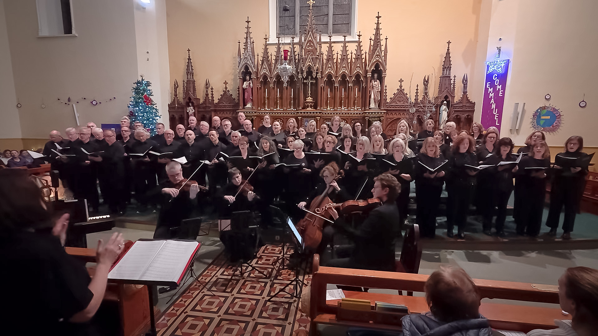 Professional string accompaniment by Bohemian Strings for a choral concert performance