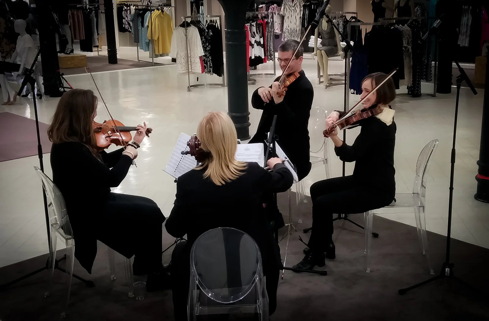 Bohemian Strings quartet performing professional live music for corporate event in Dublin